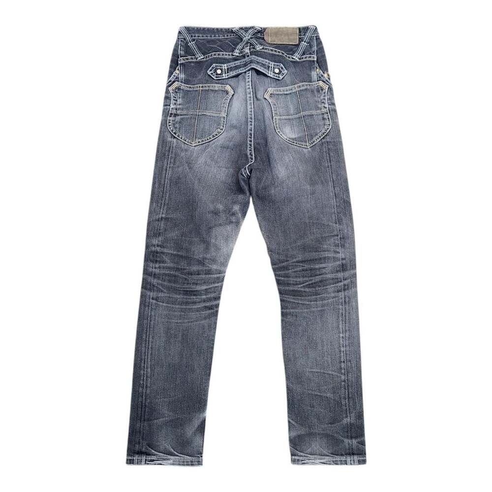 Beauty:Beast Buckle Back Shield Jeans Grey Denim